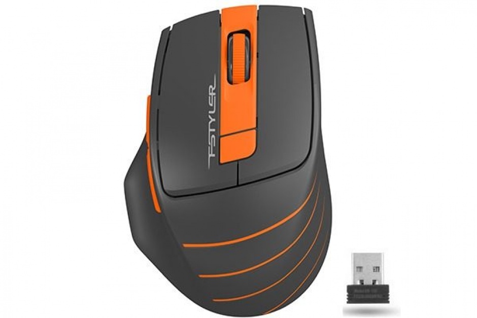 Mouse wireless A4Tech Fstyler Negru/Orange, FG30 Orange A4TECH